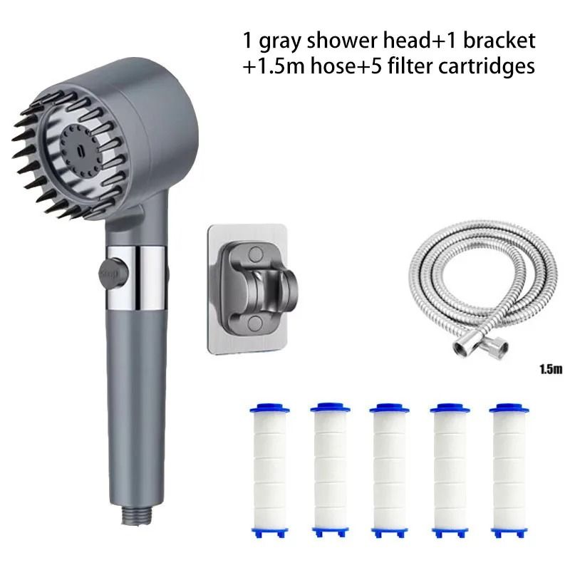 Filtered Shower Head With Four Spray Modes For Massage And Clean Water Flow 17