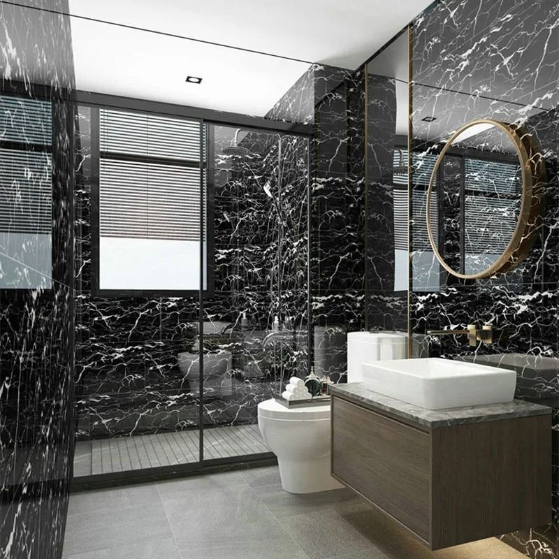 Peel And Stick Waterproof Wall Tiles PVC Adhesive Wallpaper For Bathroom 12