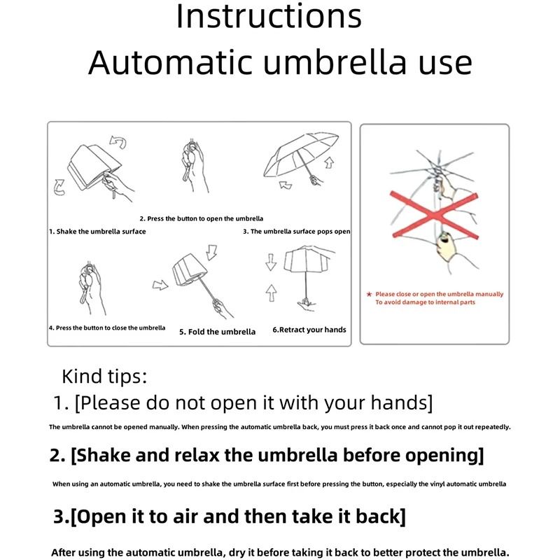 Large Automatic Windproof Travel Umbrella Waterproof Sun And Rain Protection 5