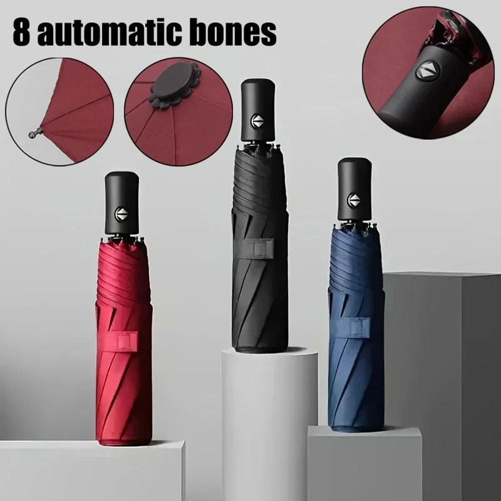 Large Automatic Windproof Travel Umbrella Waterproof Sun And Rain Protection 0