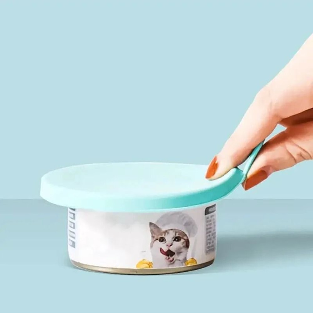 Reusable Silicone Pet Food Jar Lids For Dog And Cat Food Storage 17