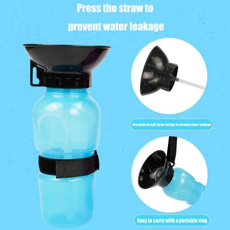 500ml Portable Dog Water Bottle Travel Drinking Cup For Dogs And Cats 12