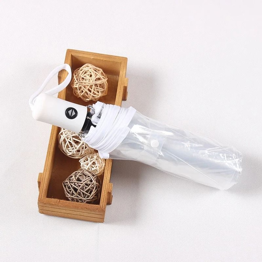 Automatic Transparent Folding Umbrella Lightweight Sun And Rain Protection 2