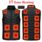 adjustable heating zones vest for chest and back