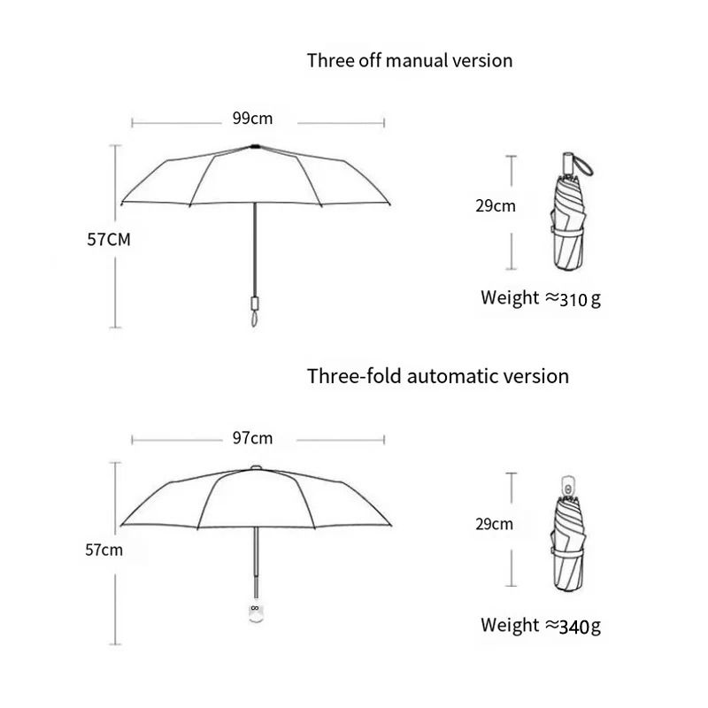Automatic Cat Print Sun And Rain Umbrella Portable UV Protection Travel Umbrella 14
