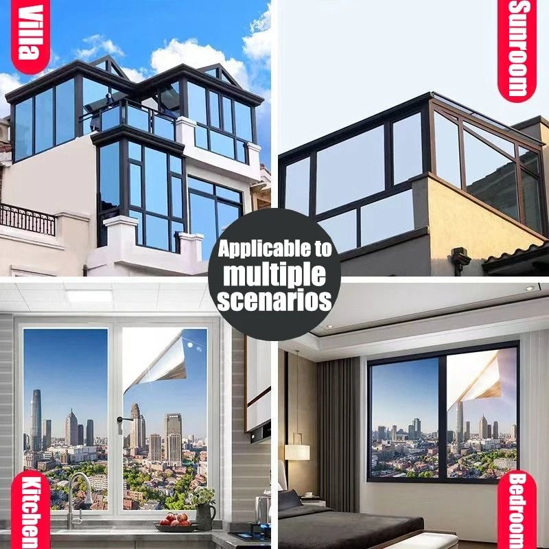 One Way Mirror Privacy Window Film Anti UV Heat Control Glass Sticker 6