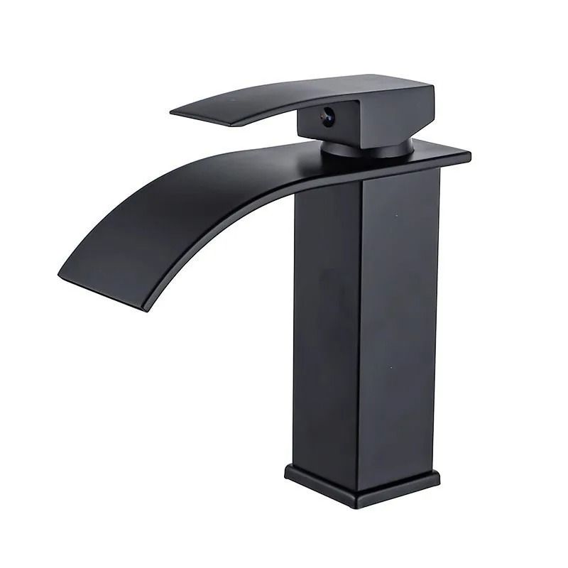 Modern Waterfall Bathroom Sink Faucet Dual Control Hot And Cold Mixer Tap 9