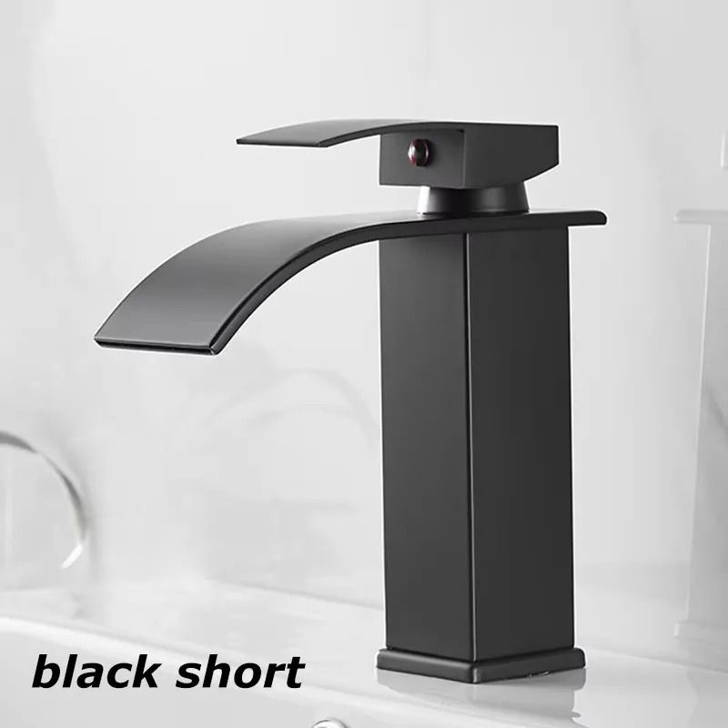 Modern Waterfall Bathroom Sink Faucet Dual Control Hot And Cold Mixer Tap 1