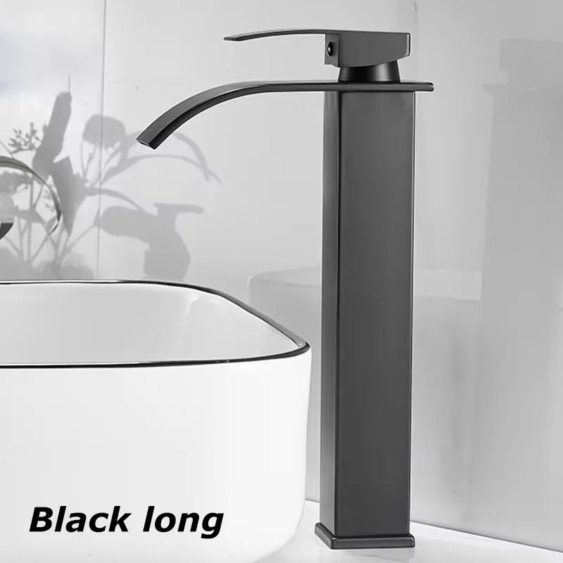 Modern Waterfall Bathroom Sink Faucet Dual Control Hot And Cold Mixer Tap 4