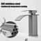 Modern Waterfall Bathroom Sink Faucet Dual Control Hot And Cold Mixer Tap 8