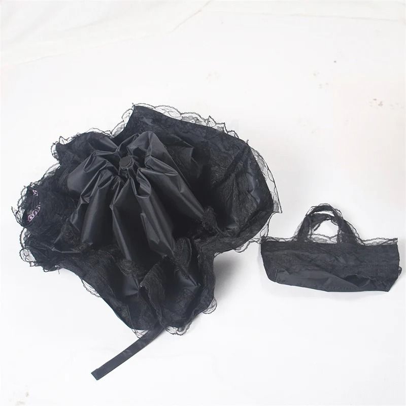 Vintage Lace Parasol Gothic Lolita Foldable Sun And Rain Umbrella 5