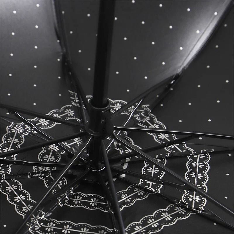 Vintage Lace Parasol Gothic Lolita Foldable Sun And Rain Umbrella 7