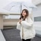 Transparent Automatic Folding Rain Umbrella Clear Triple Fold Travel Umbrella 1