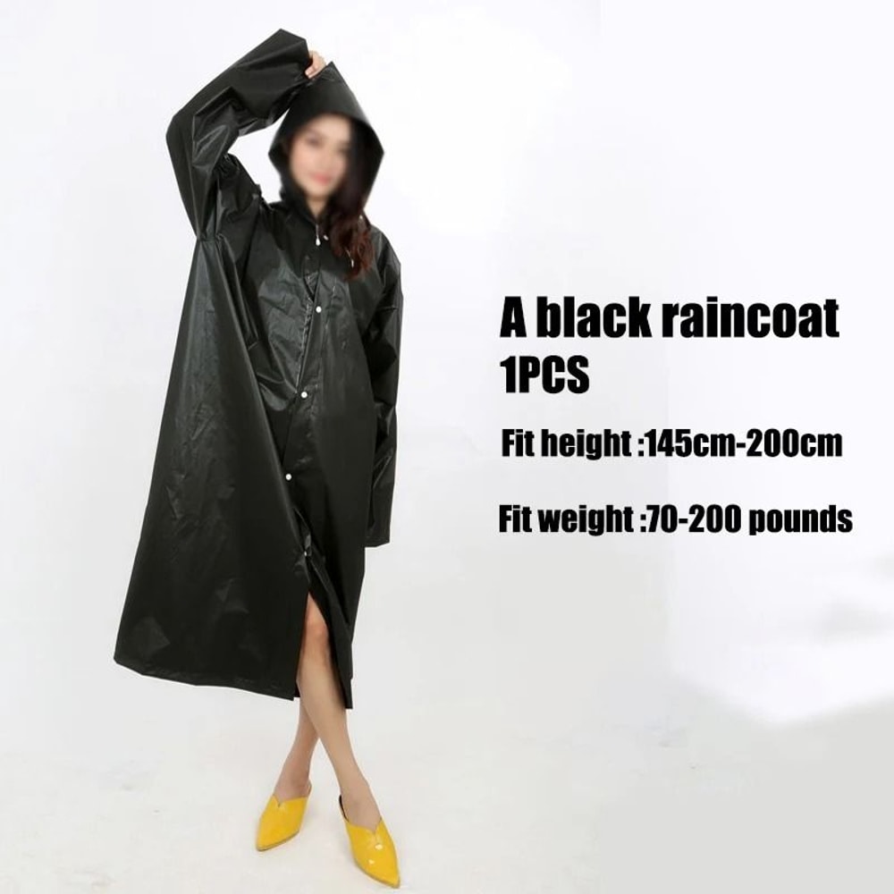 Thick EVA Waterproof Raincoat Unisex Outdoor Camping Rainwear Suit 0