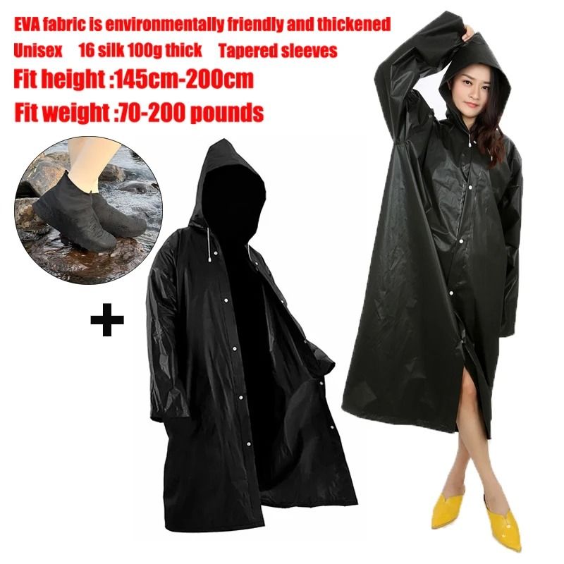 Thick EVA Waterproof Raincoat Unisex Outdoor Camping Rainwear Suit 7
