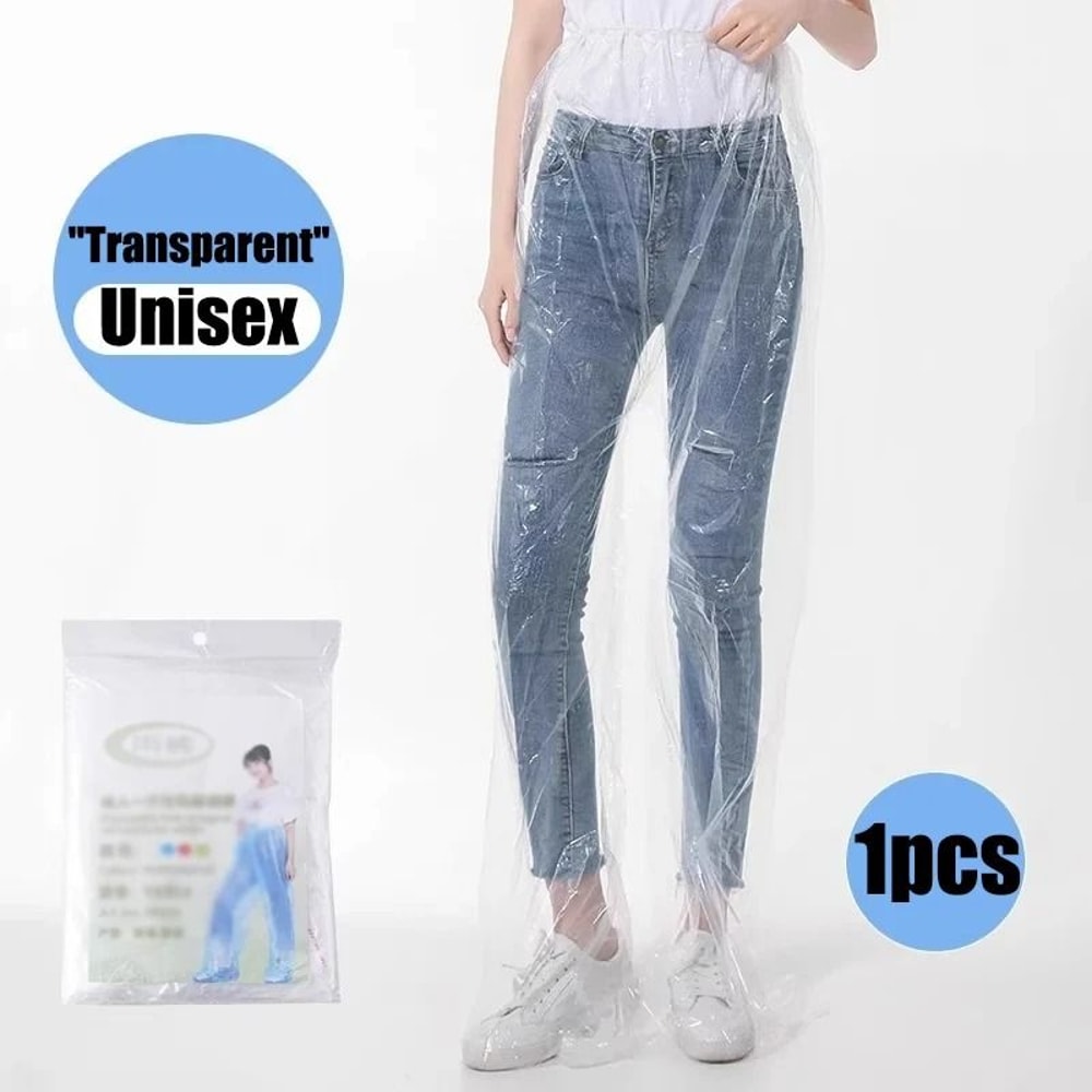 Disposable Waterproof Rain Pants Portable Outdoor Splash Proof Cycling Rainwear 1