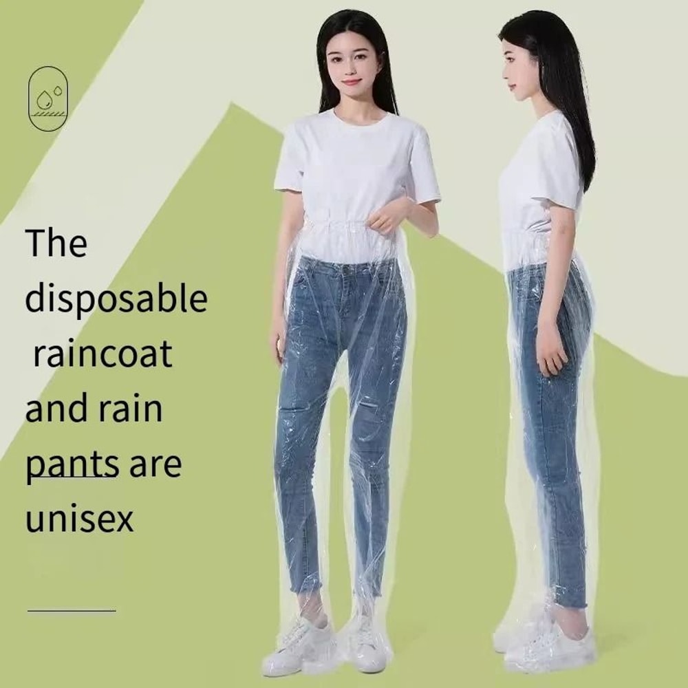 Disposable Waterproof Rain Pants Portable Outdoor Splash Proof Cycling Rainwear 5