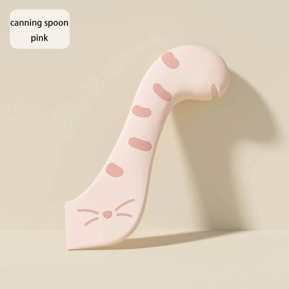 Multifunction Pet Feeding Spoon With Silicone Can Lid And Opener 1