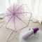 Cherry Blossom Transparent Trifold Umbrella Cute Korean Style Rain Umbrella 7