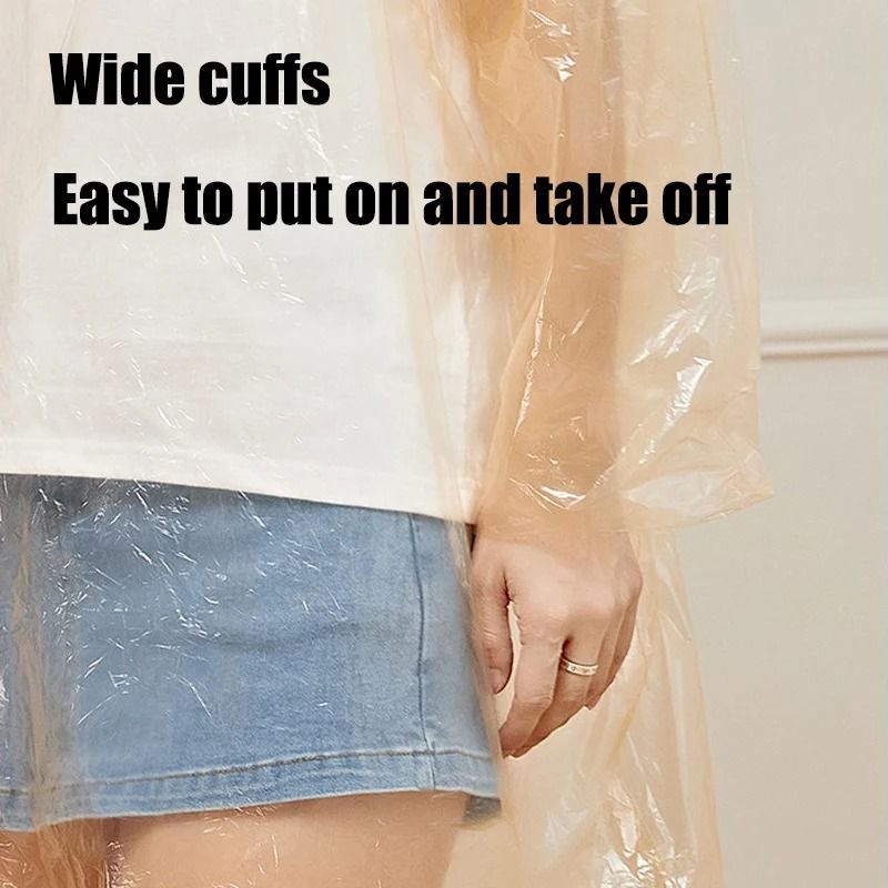 Disposable Thickened Rain Poncho Storm Proof Portable Travel Raincoat 7
