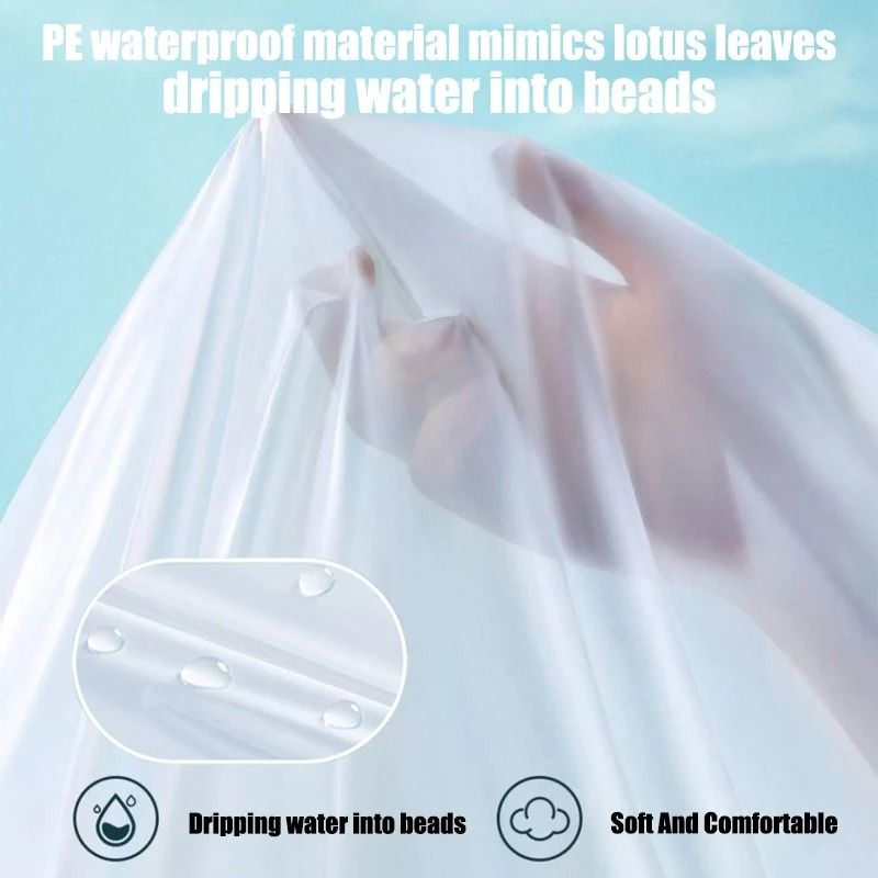 Disposable Thickened Rain Poncho Storm Proof Portable Travel Raincoat 4