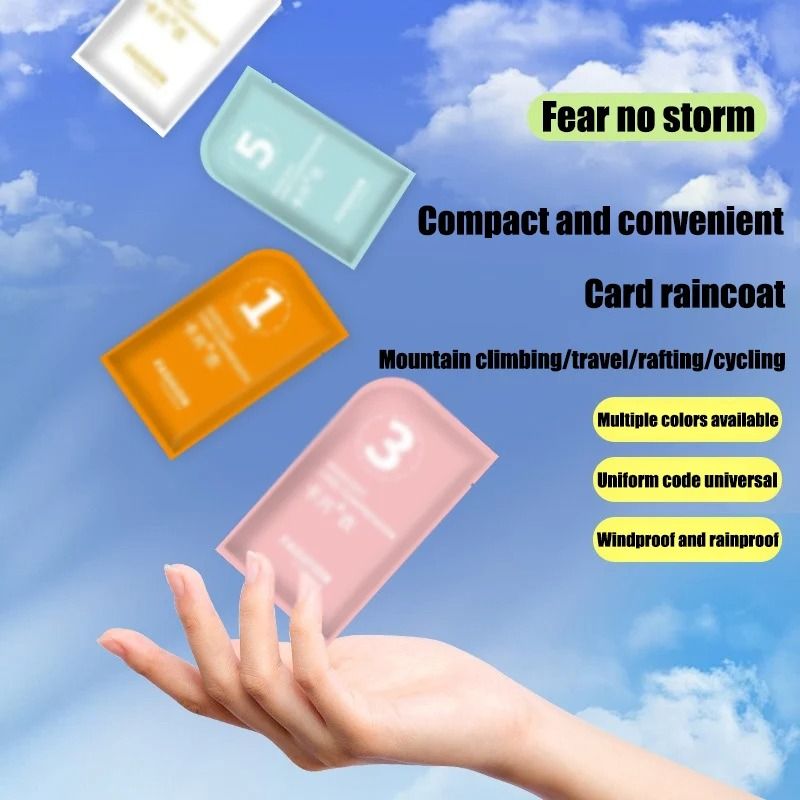 Disposable Thickened Rain Poncho Storm Proof Portable Travel Raincoat 6