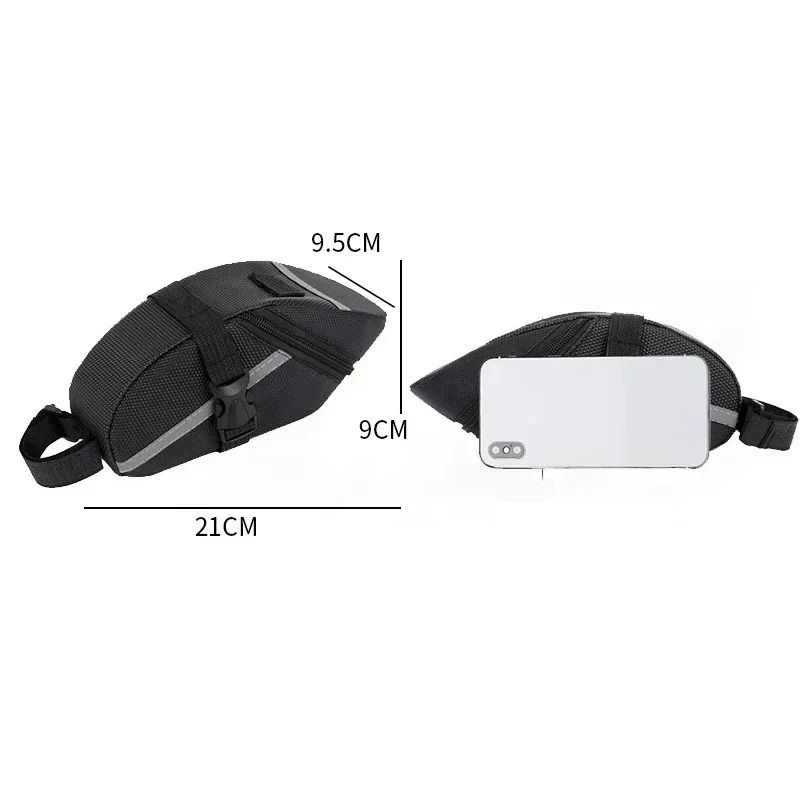 Waterproof Bicycle Saddle Bag Nylon Seat Storage For Road And Mountain Bikes 3