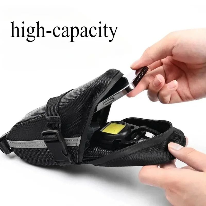 Waterproof Bicycle Saddle Bag Nylon Seat Storage For Road And Mountain Bikes 4