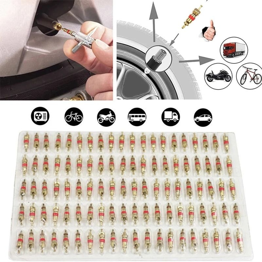 Copper Tire Valve Core Removal Tool With Cleaning Repair Kit For Car Bike Motorcycle 7