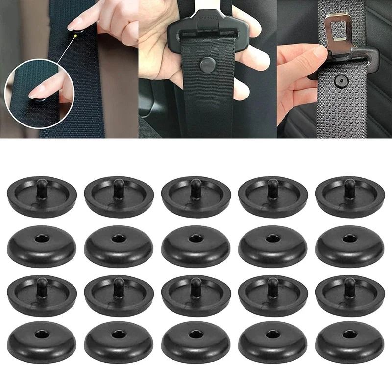 Car Seat Belt Stopper Buckle Anti Slip Spacing Limit Button Set 9