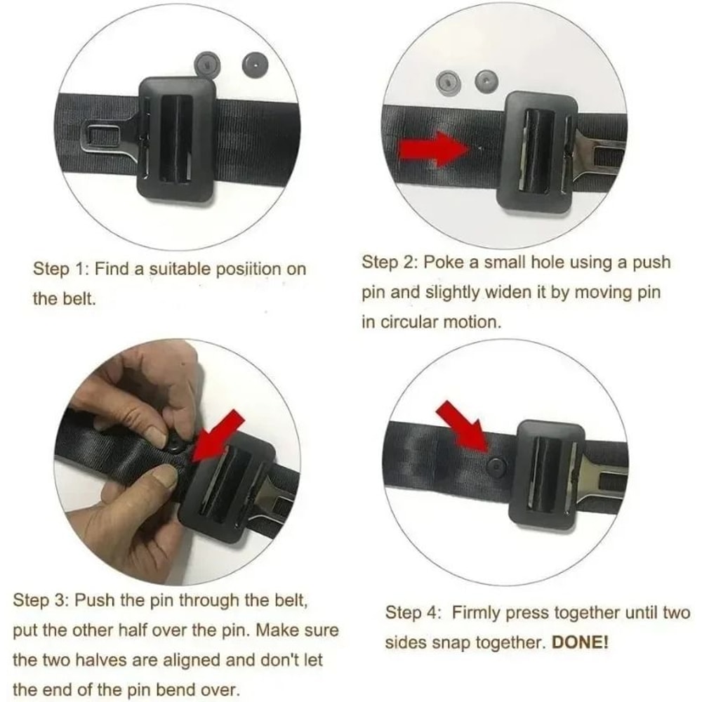 Car Seat Belt Stopper Buckle Anti Slip Spacing Limit Button Set 11