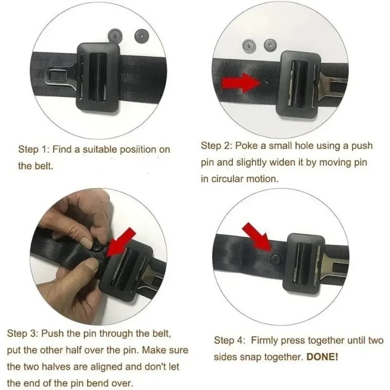 Car Seat Belt Stopper Buckle Anti Slip Spacing Limit Button Set 11
