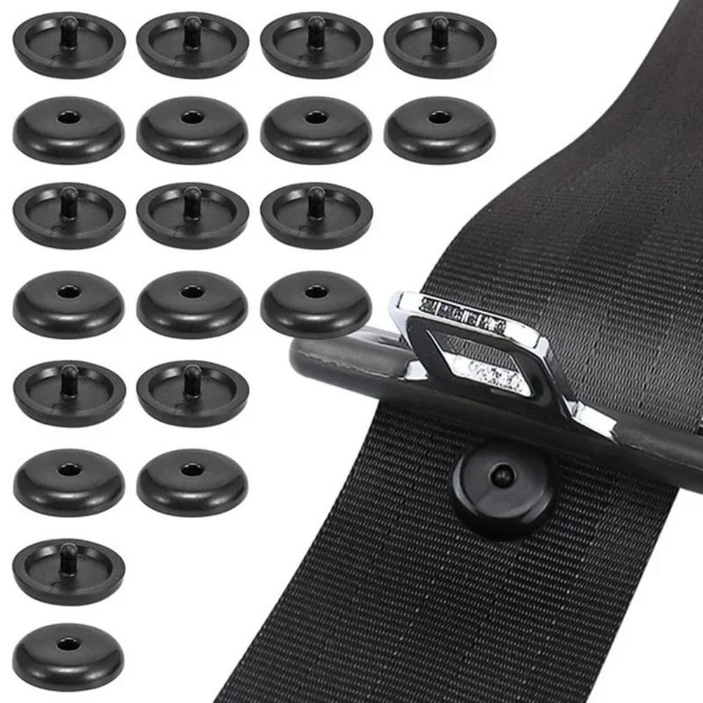 Car Seat Belt Stopper Buckle Anti Slip Spacing Limit Button Set 0