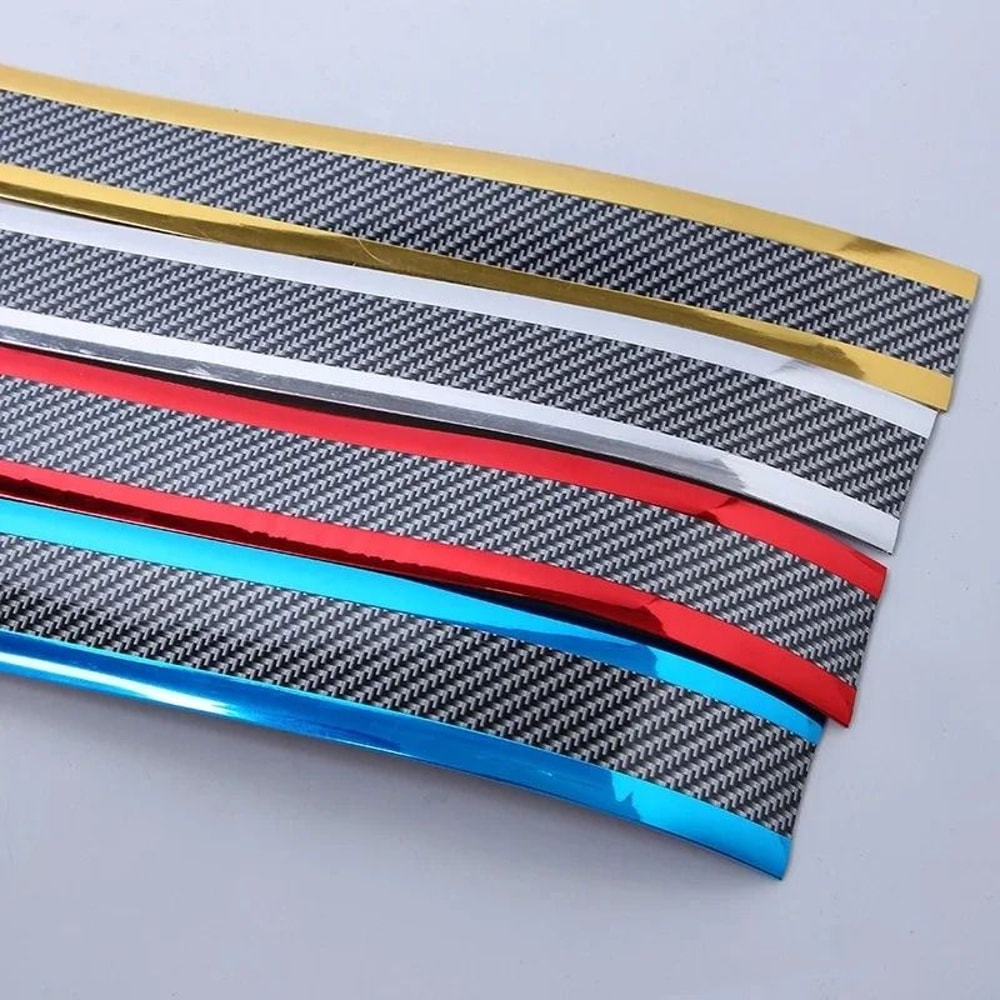 Car Door Sill Protector Anti Scratch Threshold Strip Carbon Fiber Style 8