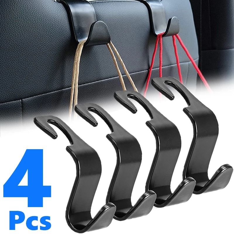 Car Seat Headrest Hooks Bag Holder Organizer 4 Pack 6
