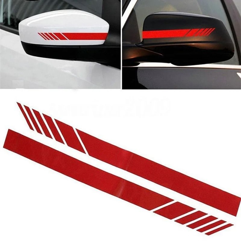Reflective Car Stripe Stickers Rearview Mirror Vinyl Styling Decals 2