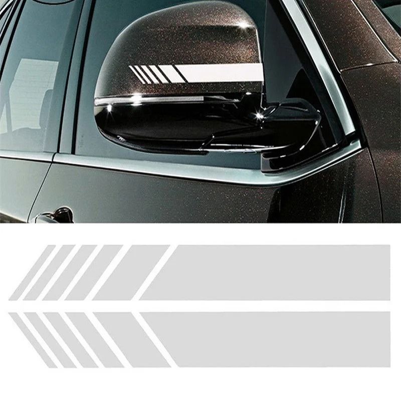 Reflective Car Stripe Stickers Rearview Mirror Vinyl Styling Decals 7
