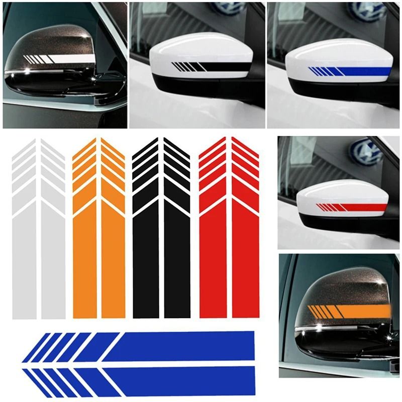 Reflective Car Stripe Stickers Rearview Mirror Vinyl Styling Decals 0