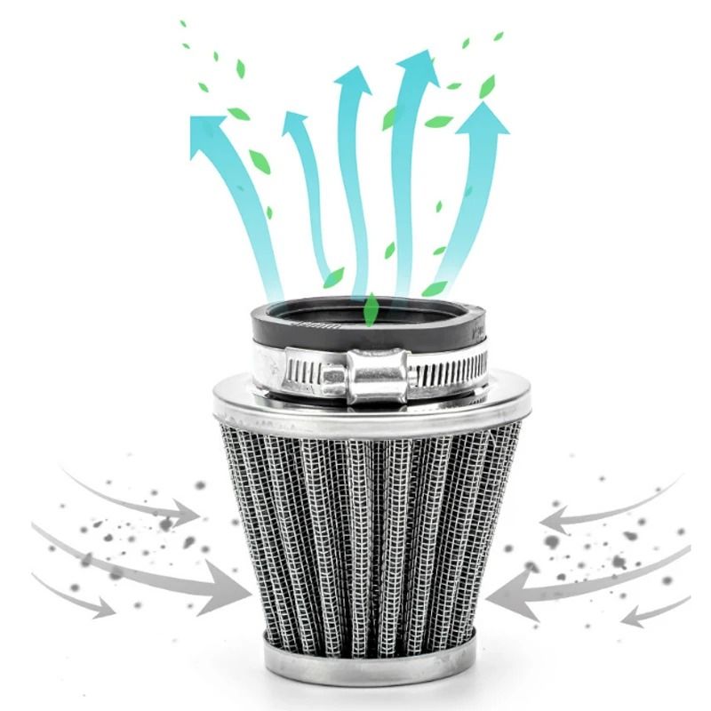 Universal Motorcycle Tapered Air Filter High Flow Conical Intake Cleaner 14