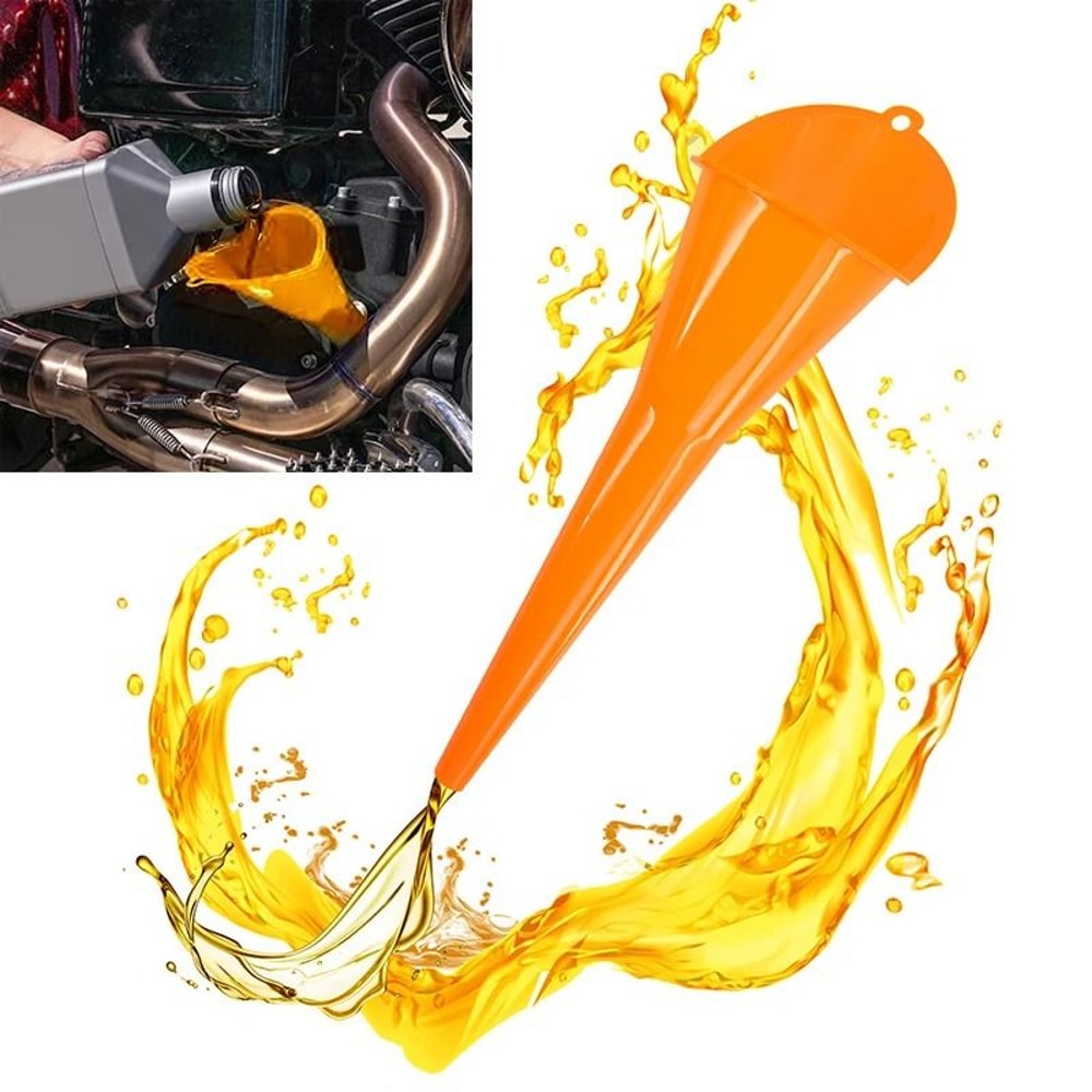 Long Stem Fuel Funnel Anti Splash Gasoline Oil Filling Tool 5