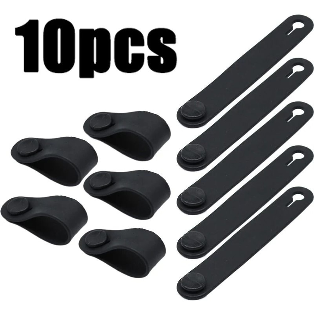 Motorcycle Rubber Cable Ties Frame Securing Bands 10 Pack 1