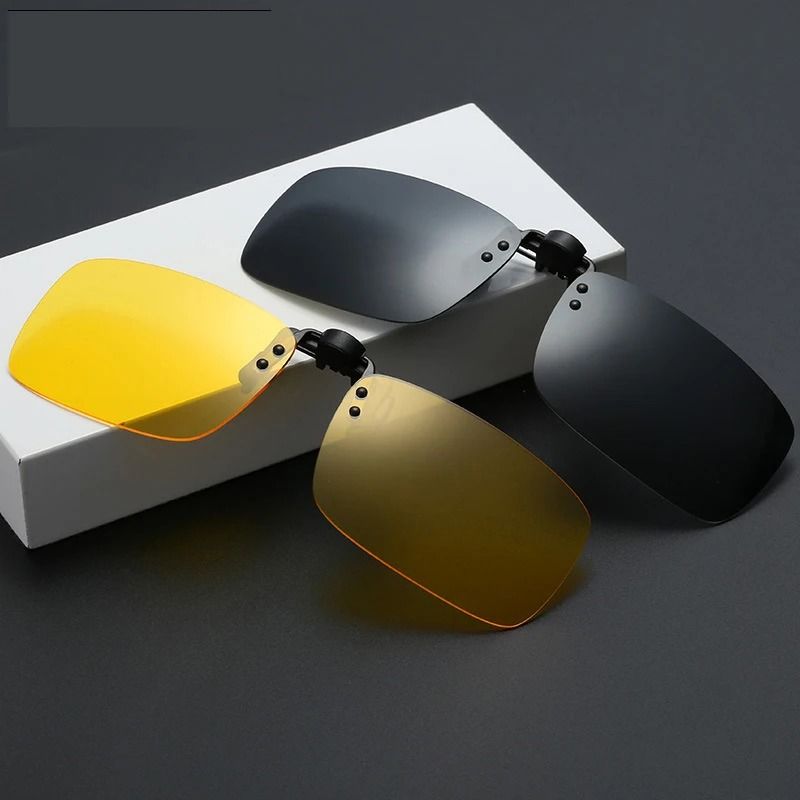 Polarized Clip On Sunglasses For Driving Night Vision Lens 12