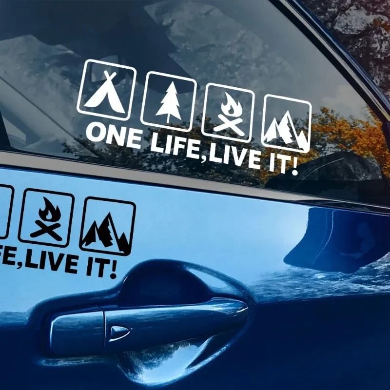 One Life Live It Off Road Car Sticker Mountain Silhouette Vinyl Decal 5