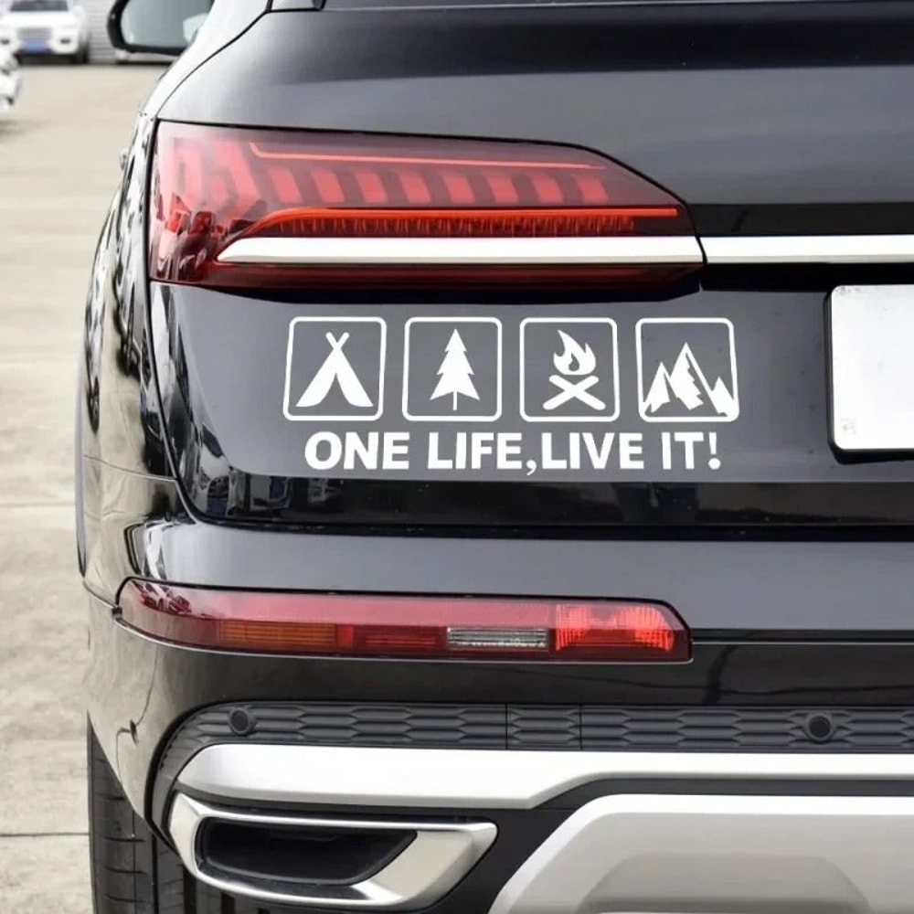 One Life Live It Off Road Car Sticker Mountain Silhouette Vinyl Decal 6