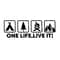 One Life Live It Off Road Car Sticker Mountain Silhouette Vinyl Decal 1