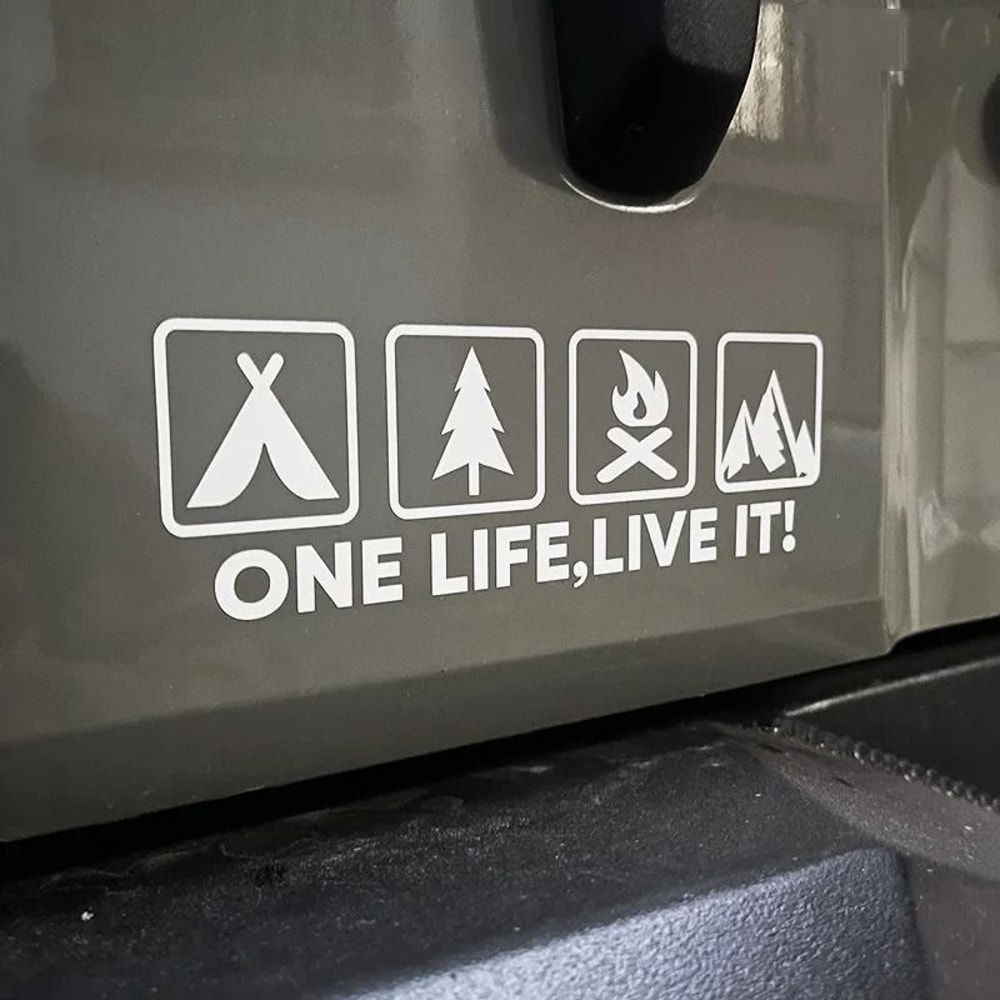 One Life Live It Off Road Car Sticker Mountain Silhouette Vinyl Decal 0