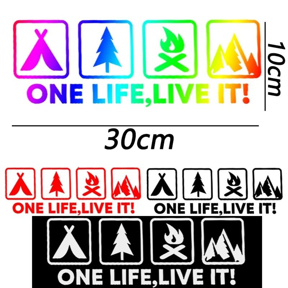 One Life Live It Off Road Car Sticker Mountain Silhouette Vinyl Decal 7