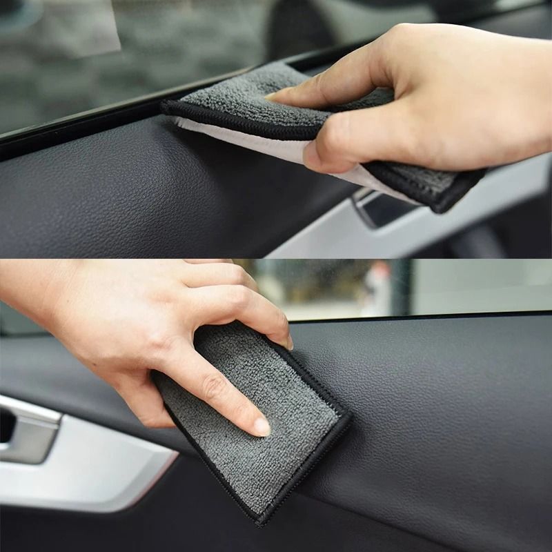 Double Sided Microfiber Car Interior Scrubbing Sponge Leather Safe Pads 5 Pack 6