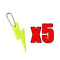 Lightning Shape Reflective Keychain Pendants Night Safety Bag Charms 5 Pack 1