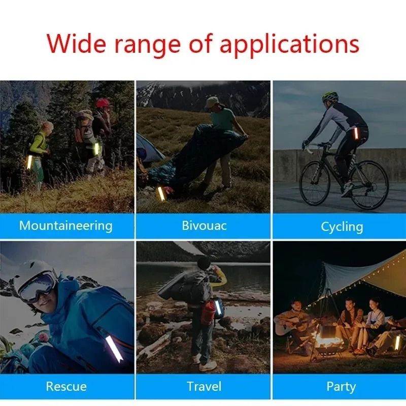 Lightning Shape Reflective Keychain Pendants Night Safety Bag Charms 5 Pack 12